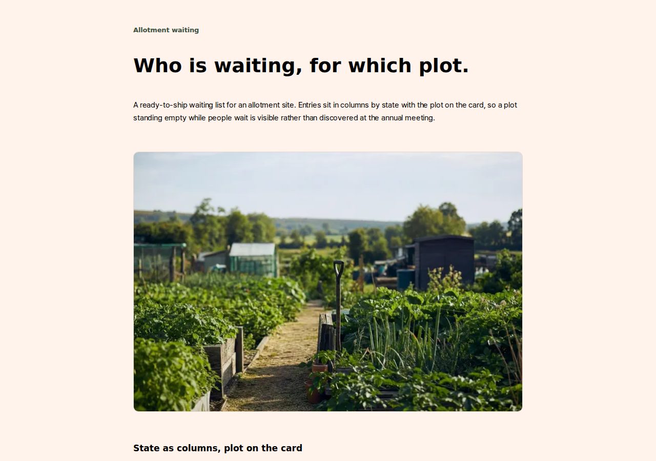 Allotment Waiting preview