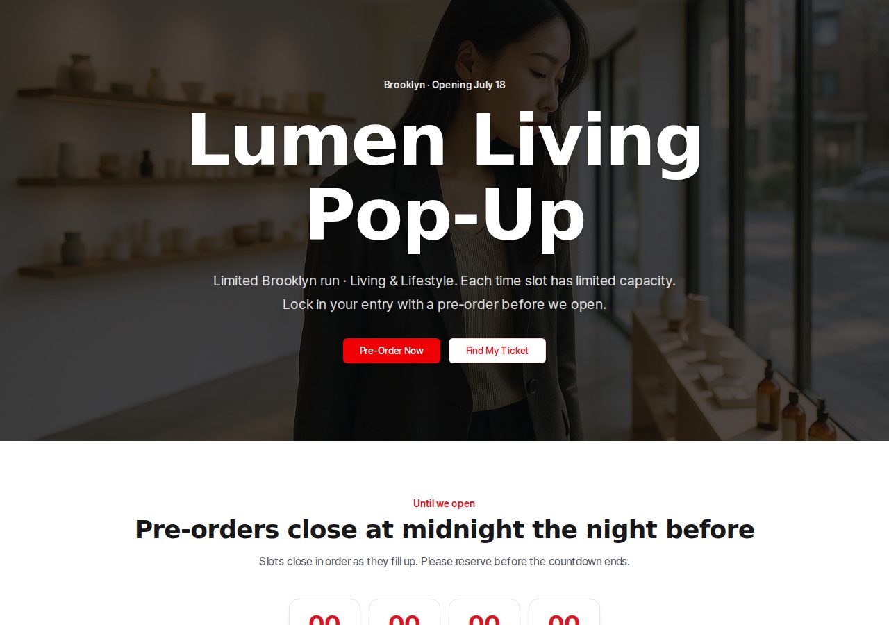 Pop-Up Store Pre-Order preview
